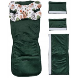 Wkładka do wózka spacerówki uniwersalna + poduszka motylek zestaw Jackmar