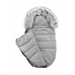 Śpiworek do wózka spacerówki gondoli zimowy na sanki z futerkiem Jackmar
