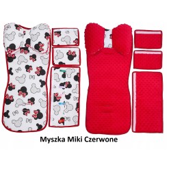 Wkładka do wózka spacerówki materacyk poduszka zestaw 3w1 króliki Jackmar