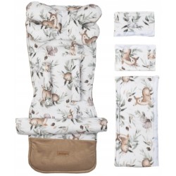 Wkładka do wózka spacerowego uniwersalna + poduszka motylek zestaw Jackmar