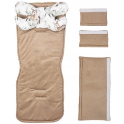 Wkładka do wózka spacerowego uniwersalna + poduszka motylek zestaw Jackmar