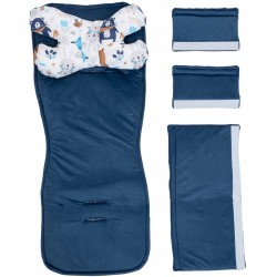 Wkładka do spacerówki wózka uniwersalna + poduszka motylek zestaw Jackmar