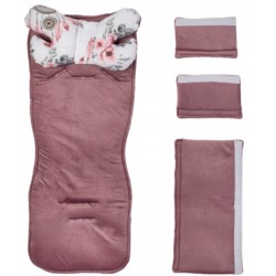 Wkładka do spacerówki wózka uniwersalna + poduszka motylek zestaw Jackmar