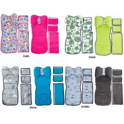 Wkładka do wózka spacerówki materacyk poduszka zestaw 3w1 króliki Jackmar