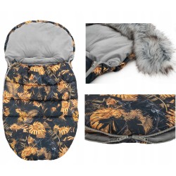 Śpiworek do wózka spacerówki gondoli zimowy na sanki z futerkiem Jackmar