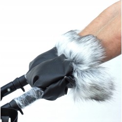 Mufka do wózka z futerkiem ocieplane na zimę dla mamy taty Jackmar