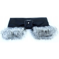 Mufki rękawice do wózka z futerkiem ocieplane na zimę dla mamy taty Jackmar