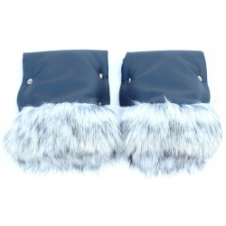 Mufki rękawice do wózka z futerkiem ocieplane na zimę dla mamy taty Jackmar