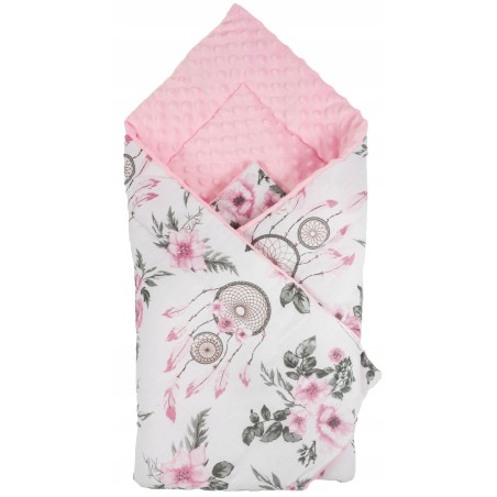 Rożek niemowlęcy becik dziecięcy bawełna minki 80x80 rzep Jackmar