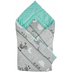 Rożek niemowlęcy becik dziecięcy bawełna minki 80x80 rzep Jackmar