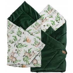 Rożek niemowlęcy becik bawełna + velvet 80 cm x 80 cm zapięcia rzep Jackmar