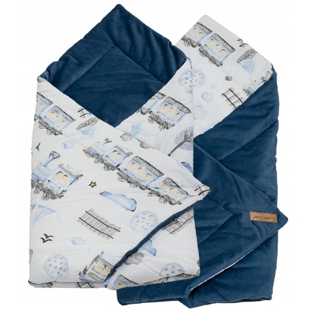 Rożek niemowlęcy becik bawełna + velvet 80 cm x 80 cm zapięcia rzep Jackmar