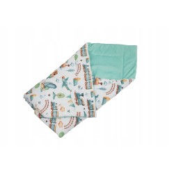 Rożek niemowlęcy becik bawełna + velvet 80 cm x 80 cm zapięcia rzep Jackmar