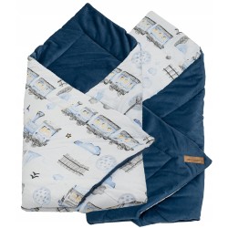 Rożek niemowlęcy becik bawełna + velvet 80 cm x 80 cm zapięcia rzep Jackmar