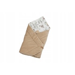 Rożek niemowlęcy becik bawełna + velvet 80 cm x 80 cm zapięcia rzep Jackmar