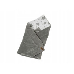 Rożek niemowlęcy becik bawełna + velvet 80 cm x 80 cm zapięcia rzep Jackmar