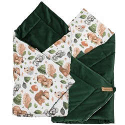 Rożek niemowlęcy becik bawełna + velvet 80 cm x 80 cm zapięcia rzep Jackmar