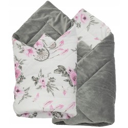 Rożek niemowlęcy becik bawełna + velvet 80 cm x 80 cm zapięcia rzep Jackmar