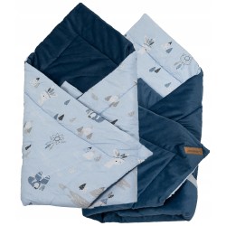 Rożek niemowlęcy becik bawełna + velvet 80 cm x 80 cm zapięcia rzep Jackmar