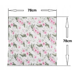 Rożek niemowlęcy becik bawełna + velvet 80 cm x 80 cm zapięcia rzep Jackmar