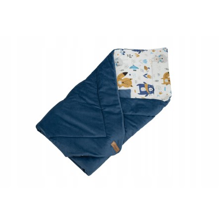 Rożek niemowlęcy becik bawełna + velvet 80 cm x 80 cm zapięcia rzep Jackmar