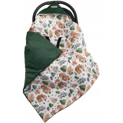 Otulacz kocyk z kapturkiem + wkład do fotelika samochodowego zestaw Jackmar