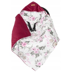 Otulacz kocyk z kapturkiem + wkład do fotelika samochodowego Jackmar