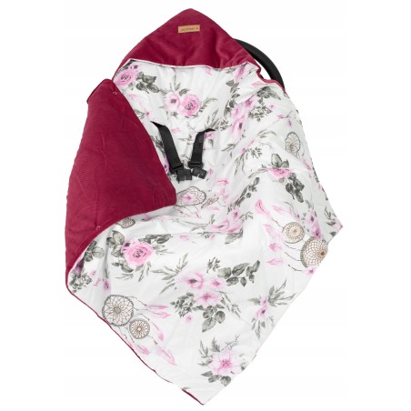 Otulacz kocyk z kapturkiem + wkład do fotelika samochodowego Jackmar