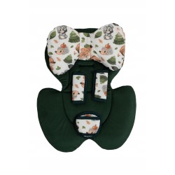Otulacz kocyk z kapturkiem + wkład do fotelika samochodowego zestaw Jackmar