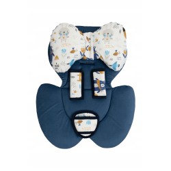 Otulacz kocyk z kapturkiem + wkład do fotelika samochodowego zestaw Jackmar