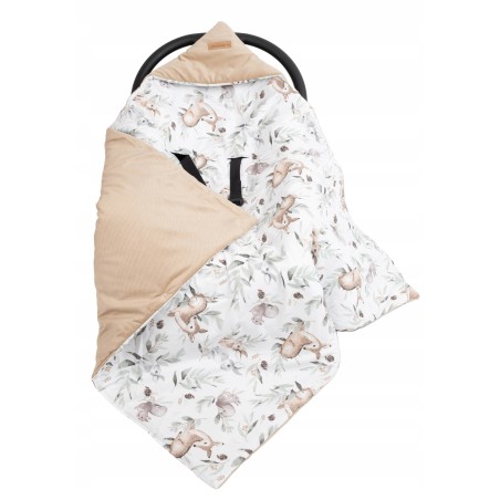 Otulacz do fotelika samochodowego wózka nosidełka kocyk bawełna Jackmar