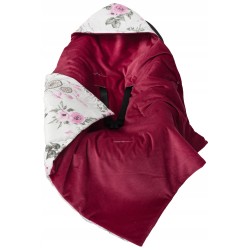 Otulacz kocyk z kapturkiem + wkład do fotelika samochodowego zestaw Jackmar