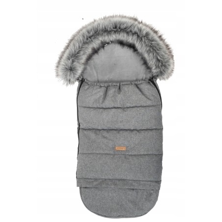 Śpiworek do wózka gondoli sanek dziecięcy regulowany z futerkiem Jackmar