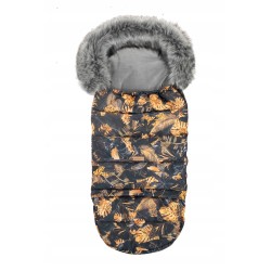 Śpiworek do wózka gondoli sanek dziecięcy regulowany z futerkiem Jackmar