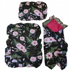 Pościel dla lalek do wózka łóżeczka kołyski + rożek z falbankami Jackmar