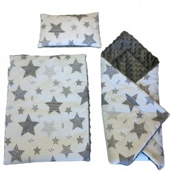 Pościel dla lalek komplet do wózka łóżeczka kołyski + rożek Jackmar