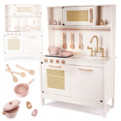 Kuchnia dla dzieci drewniana MDF retro z akcesoriami BOHO 100cm