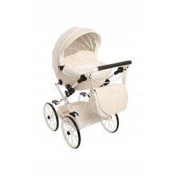 Duży wózek dla lalek lalki głęboki retro czarny dla dziewczynki Jackmar