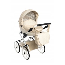 Duży wózek dla lalek lalki głęboki retro czarny dla dziewczynki Jackmar