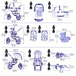 WÓZEK DZIECIĘCY WIELOFUNKCYJNY RAPTOR 3w1 JACKMAR