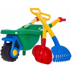 Duża taczka dla dzieci 74 cm plażowa do ogrodu do piaskownicy Hemar