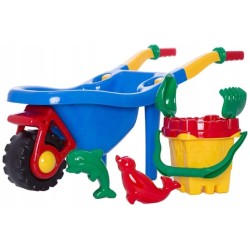 Duża taczka dla dzieci 74 cm plażowa do ogrodu do piaskownicy Hemar