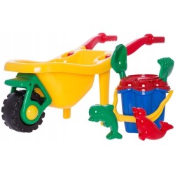 Duża taczka dla dzieci 74 cm plażowa do ogrodu do piaskownicy Hemar