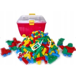 Klocki konstrukcyjne K1 620 el.+ kuferek produkt polski Hemar