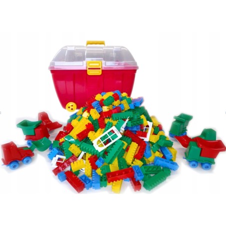 Klocki konstrukcyjne K1 620 el.+ kuferek produkt polski Hemar