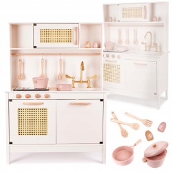 Kuchnia dla dzieci drewniana MDF retro z akcesoriami BOHO 100cm