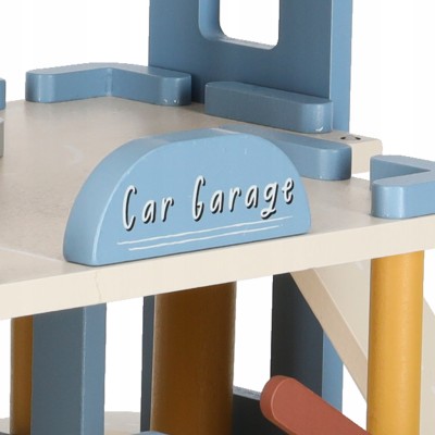 Garaż drewniany parking samochodowy piętrowy stacja benzynowa