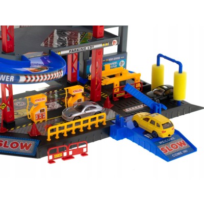 Parking samochodowy garaż wielopoziomowy piętrowy stacja benzynowa myjnia