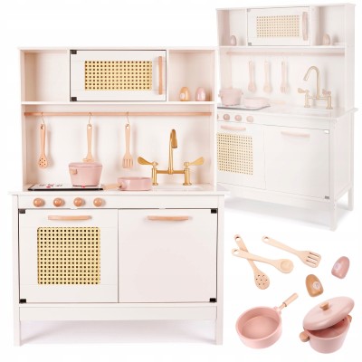 Kuchnia dla dzieci drewniana MDF retro z akcesoriami BOHO 100cm