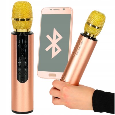 MIKROFON BEZPRZEWODOWY DO KARAOKE DLA DZIECI ZESTAW BLUETOOTH GŁOŚNIK USB